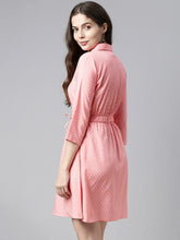 Pink Crepe Polka Dot Mini Dress